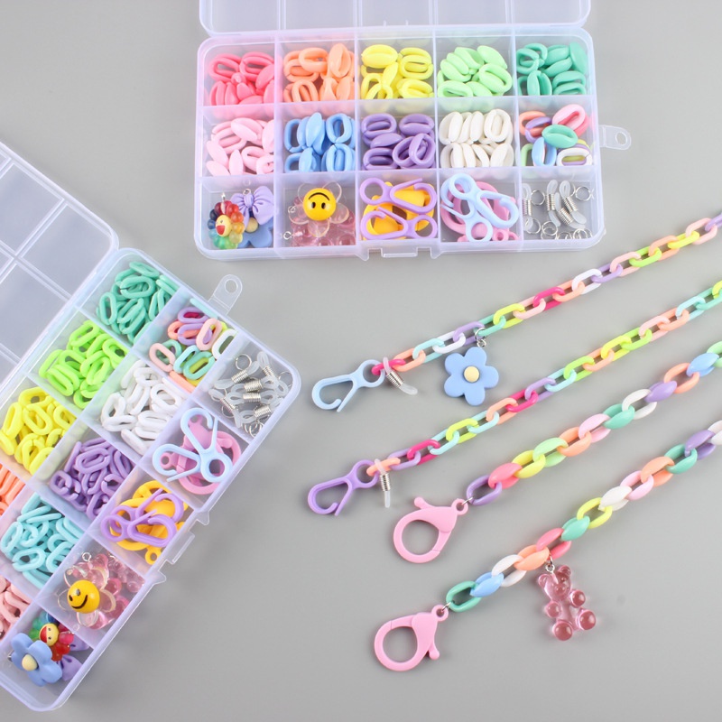 Bộ Dây Đeo Mắt Kính Bằng Acrylic DIY Thời Trang Hàn Quốc
