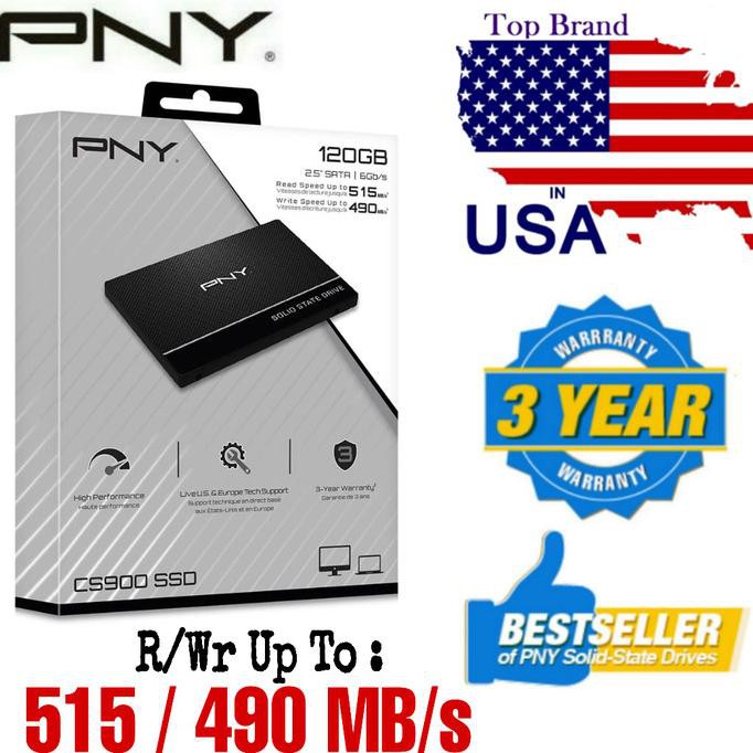 Thẻ nhớ 120GB 120GB PNY CS900 2.5INCH INTERNAL SATA III 6GB/S NAND 120GB 2.5" | BigBuy360 - bigbuy360.vn