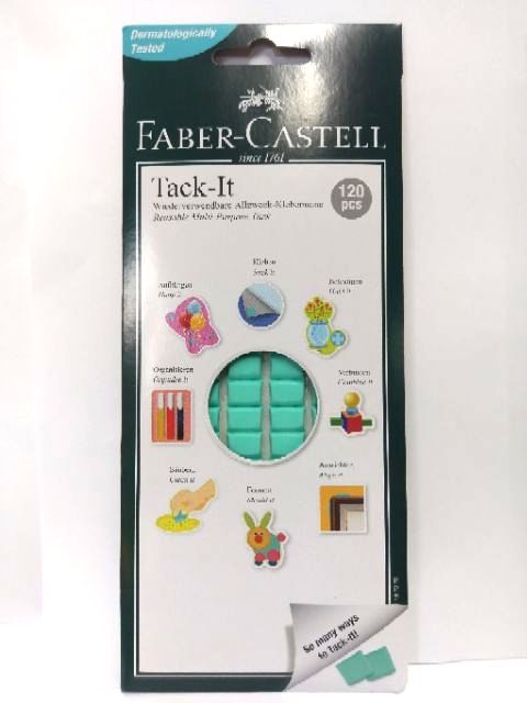 (Vỉ 75g) blu tack-Đất sét dính-miếng dính đa năng-Tack it FaBer CasTELL. 75g-120pcs