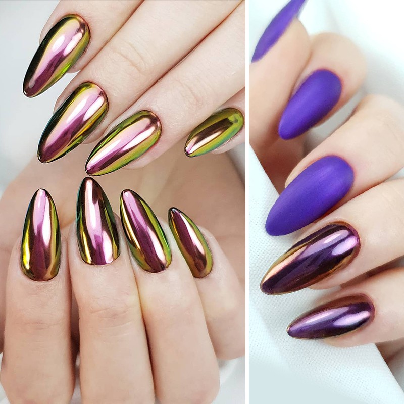 BORN PRETTY Hộp bột nhúng móng trang trí tạo hiệu ứng gương