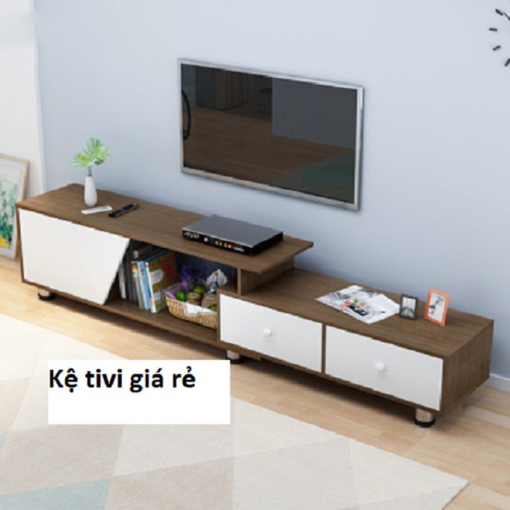 ⭐Rẻ vô địch⭐ Kệ tivi treo tường dài 1m4 -1m9, kệ tivi gỗ KTV017