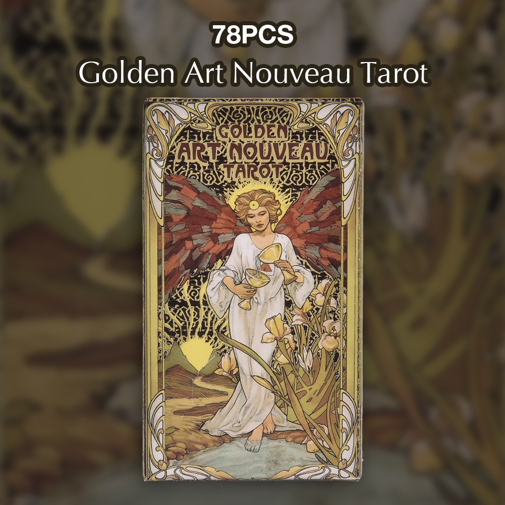 Bộ thẻ bài tarot Golden Art Nouveau có 78 lá  bìa