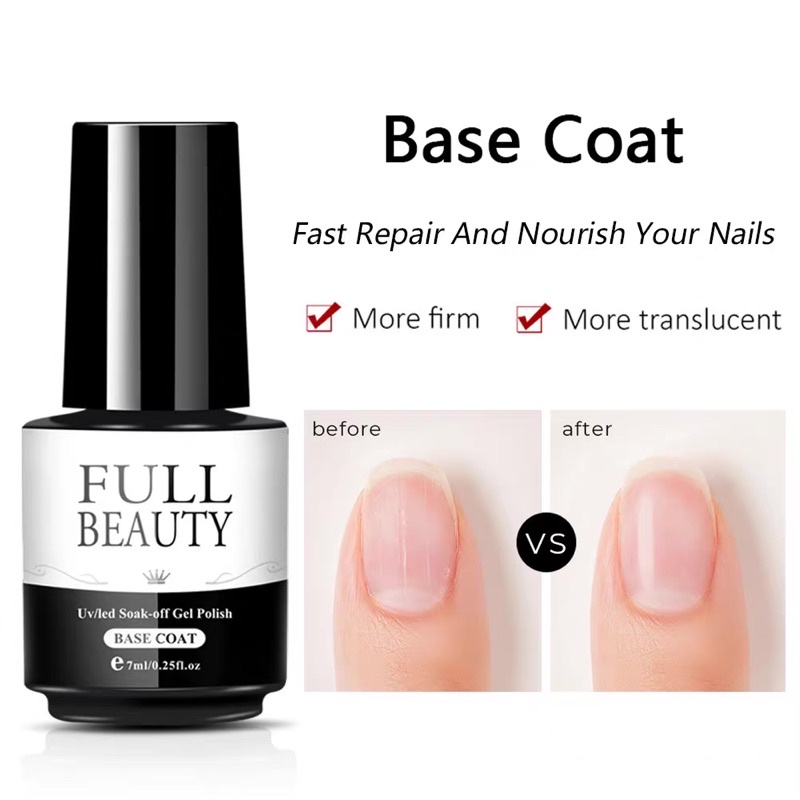 Base gel / Top gel Full Beauty chính hãng size mini