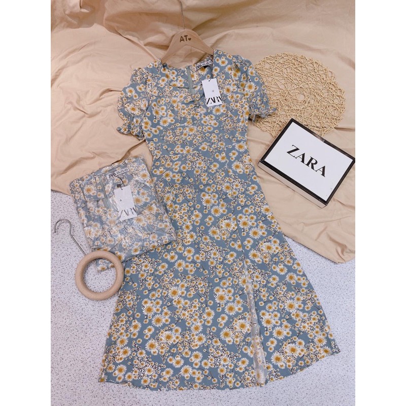 (Sẵn hàng Quảng Châu đẹp đủ size)Đầm hoa xẻ tà dáng dài,váy hoa cúc hoạ mi | BigBuy360 - bigbuy360.vn