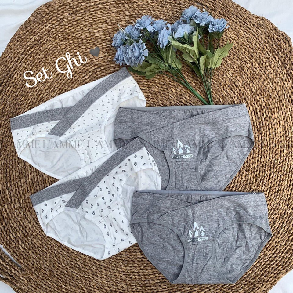 Quần lót bầu set hình, 1 set 4 chiếc, nhiều hình, mát nhẹ thoáng khí sản phẩm của LAMME