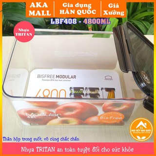 Hộp bảo quản thực phẩm 4800ml  Lock&Lock Bisfree Modular - LBF408 [Chính hãng] .
