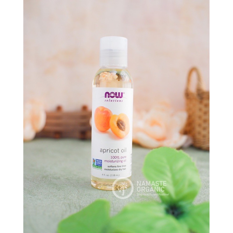 Dầu dưỡng hạt mơ  - Now Solutions Apricot Kernel Oil - tự nhiên cho mọi loại da đặc biệt da lão hoá