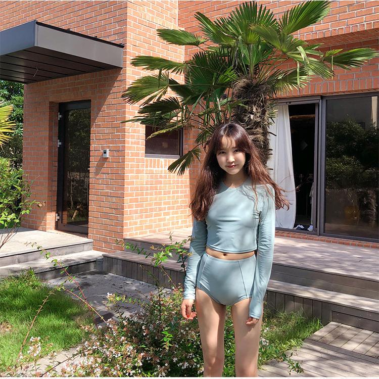 Bảo vệ sexy bảo vệ quần áo tắm phù hợp với áo tắm cao eo quần áo nghỉ mát lướt sóng quần áo lặn bikini