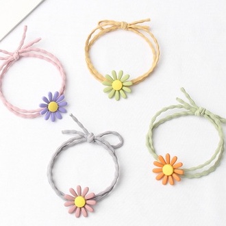 5 cài đặt Dây Cột Tóc Đính Hạt Ngọc Trai Và Hoa Cúc Nhỏ Phong Cách Hàn Quốc Dễ Thương