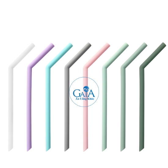 3 cái ống hút silicon màu pastel 10mm xinh xắn tái sử dụng được nhiều lần - màu ngẫu nhiên