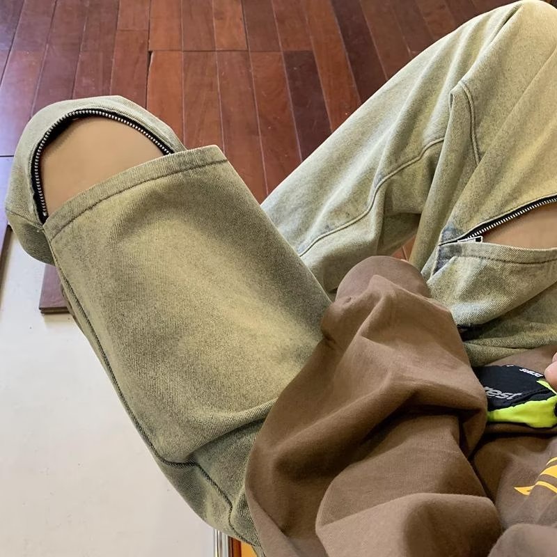 Quần jeans Rách Phong Cách Hip Hop Hàn Quốc Cá Tính Cho Nam Size S-3XL