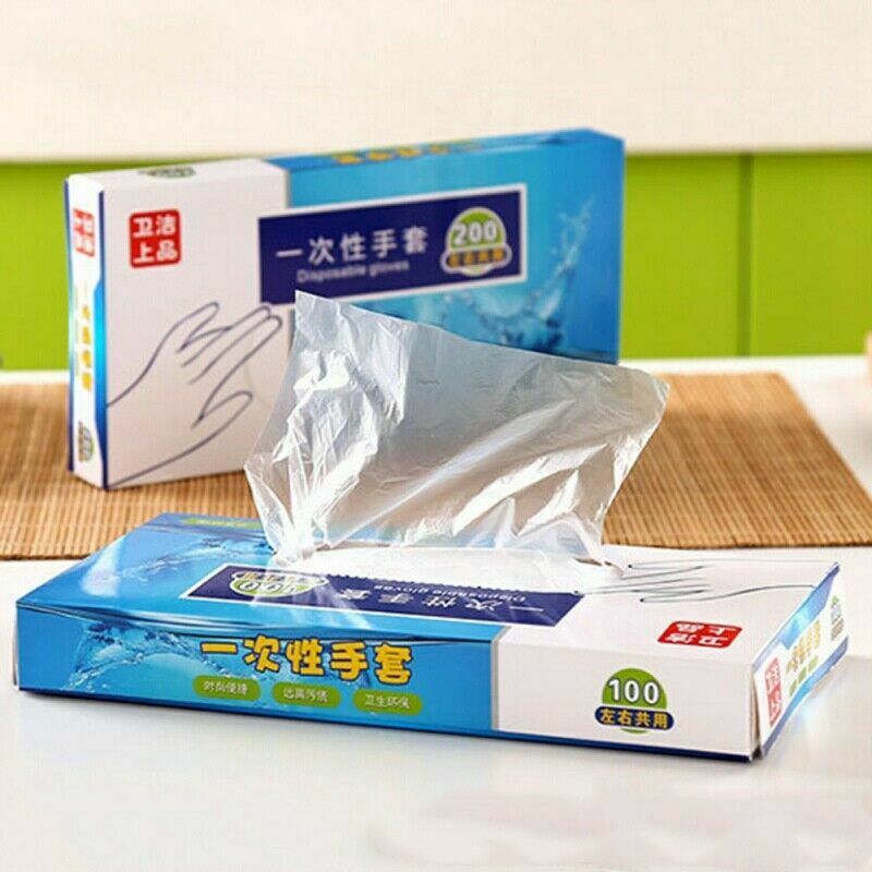 Set 100 / 200 Găng Tay Nylon Dùng Trong Nhà Bếp