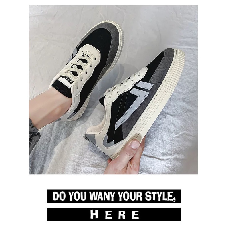 Giày thể thao nam thời trang trẻ trung giày sneaker buộc dây nhiều màu sắc | BigBuy360 - bigbuy360.vn
