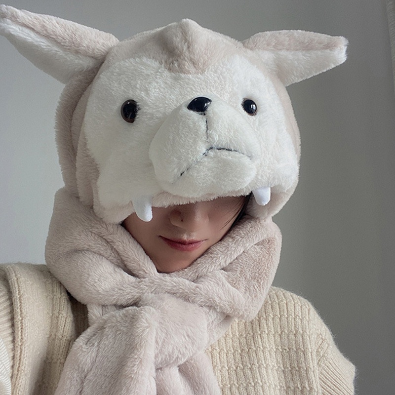 Bộ Mũ Trùm Đầu Và Găng Tay 3 Trong 1 Giữ Ấm Mùa Đông Thoải Mái Họa Tiết One Piece Cho Nữ