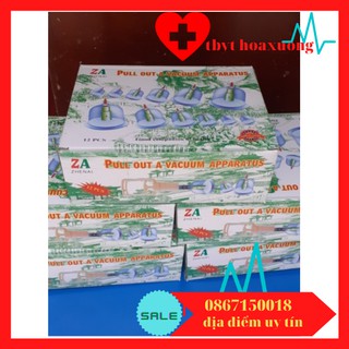 [GIÁ TỐT] Bộ Giác Hơi Không Cần Lửa 12 Ly Kèm 1 Ống Bơm Chuyên Dụng