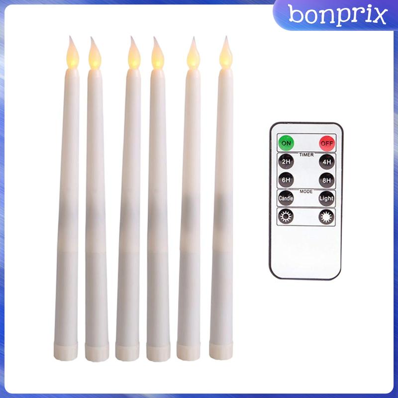 Set 6 Đèn LED Hình Ngọn Nến Không Lửa Có Hẹn Giờ Dùng Để Trang Trí Bữa Tối