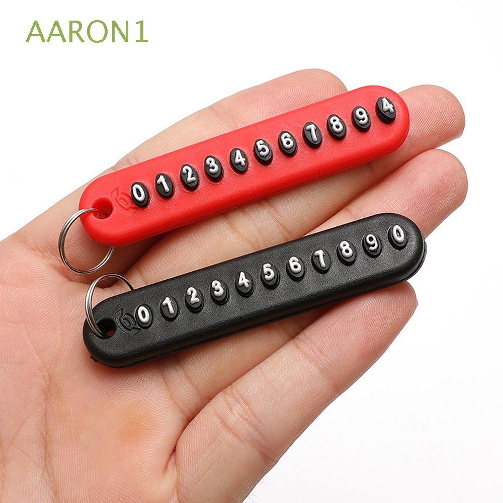 Móc chìa khóa ABS có bảng số điện thoại AARON1 chống thất lạc nhiều màu sắc