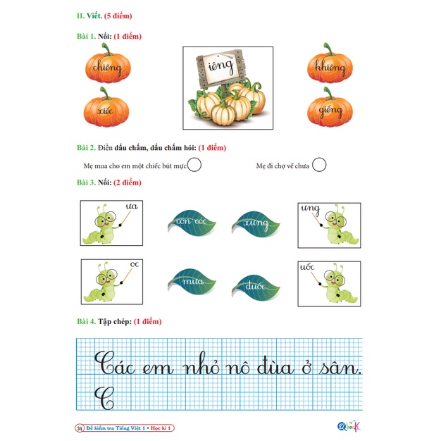 Sách - Combo Đề Kiểm Tra dành cho học sinh lớp 1 - Toán và Tiếng Việt - Chương Trình Cánh Diều - Học Kì 1