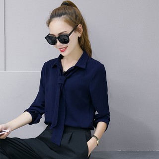 Áo sơ mi nữ phối cavat rời Lyna