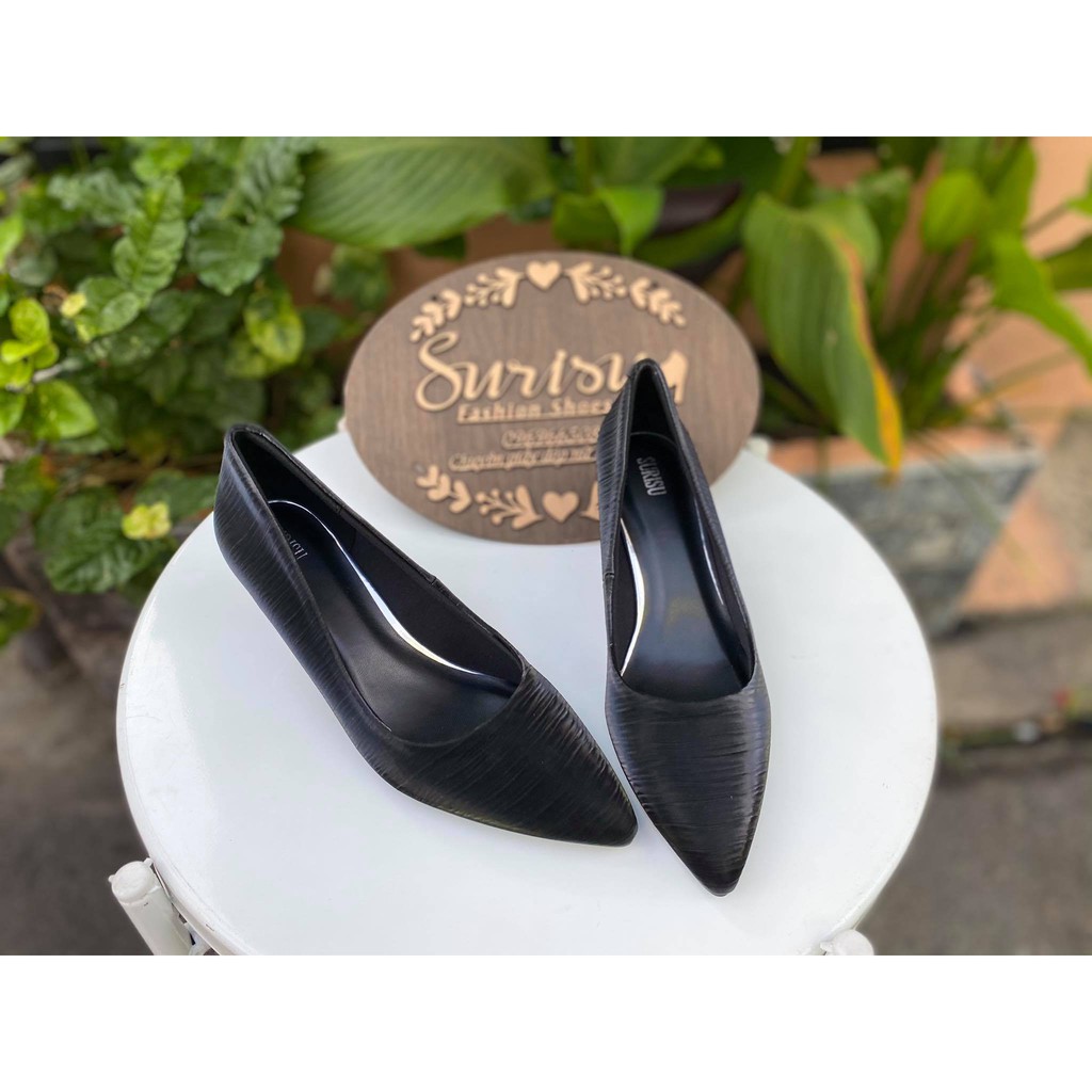 Cao gót 5cm si vân mới lót mút rất êm - Ms: 5240