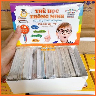 [Khuyến mại Sốc] - Bộ thẻ học thông minh cho bé ✔ 416 thẻ, 16 chủ đề song Ngữ Anh - Việt ✔ Hàng Loại Tốt