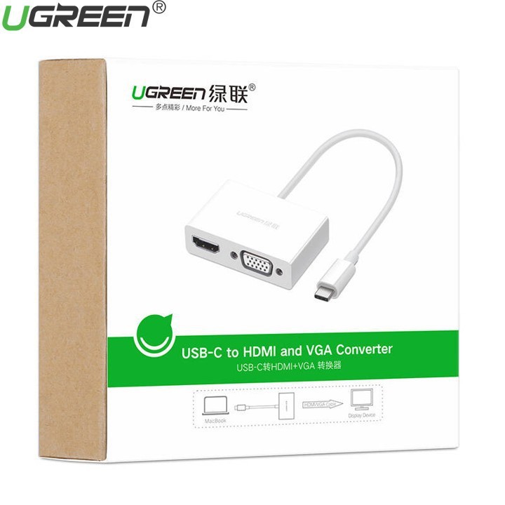 Cáp Chuyển USB Type C to HDMI và VGA Cao Cấp Ugreen 30843 - UG30843