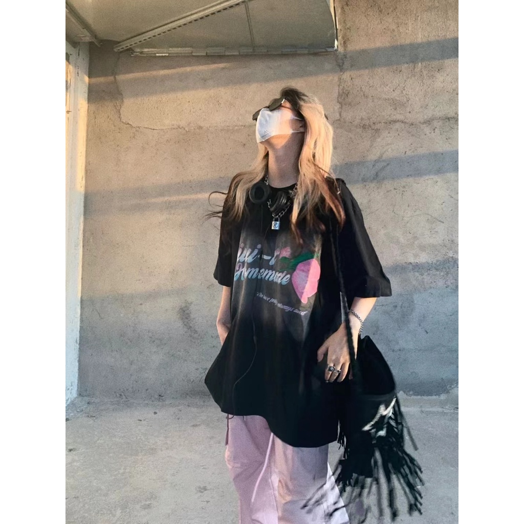 NRVP Áo Thun Cổ Tròn Oversize Thời Trang Hàn Quốc 2022 Cho Nữ