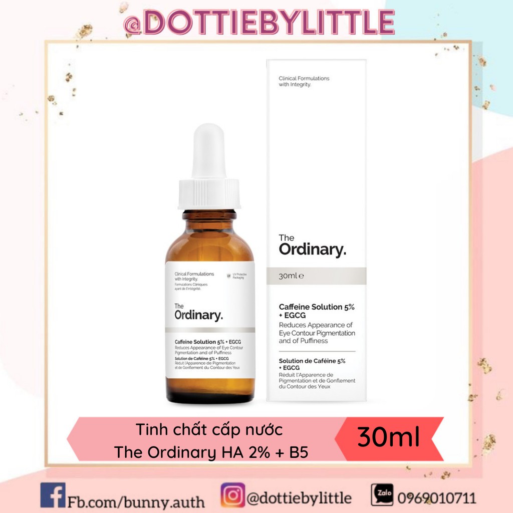 [BILL MỸ] Tinh chất cấp nước, phục hồi da The Ordinary Hyaluronic Acid 2% + B5