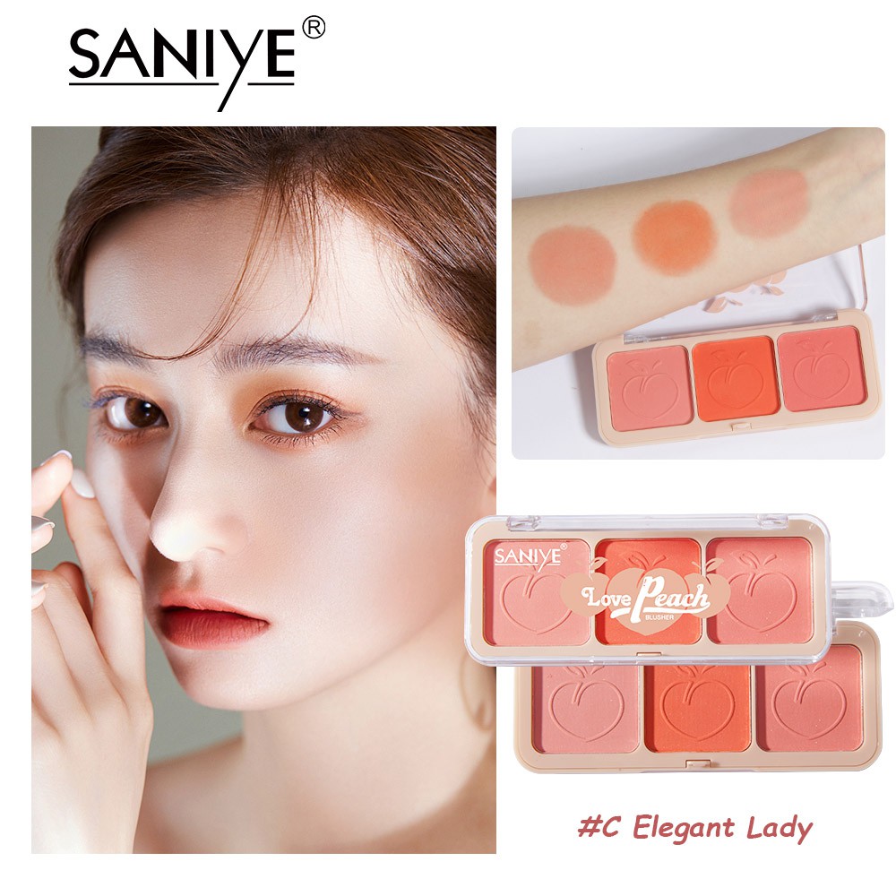 Phấn Má Hồng SANIYE Love Peach 3 Màu Xinh Xắn E0334 | BigBuy360 - bigbuy360.vn