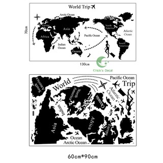 Decal dán tường The World 02