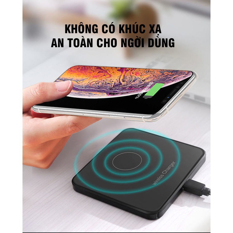 Đế Sạc Không Dây 10W Kiêm Giá Đỡ Điện Thoại Đa Năng Xài Cho Iphone Samsung Huawei Xiaomi Nokia Sony