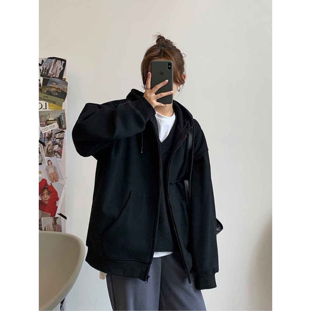 Áo khoác nỉ form rộng tay bồng BASIC áo hoodie hot trend_VIETSTAR | WebRaoVat - webraovat.net.vn