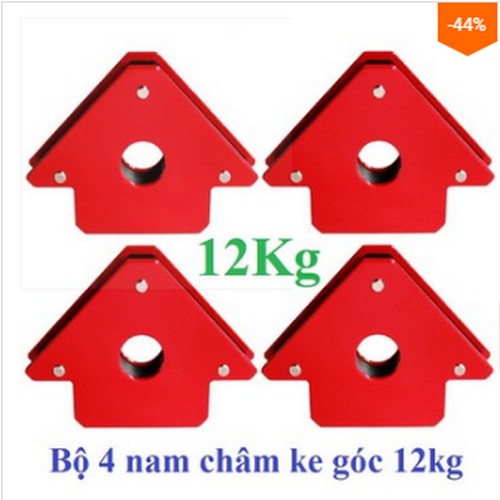 Bộ 4 Cái Ke Nam Châm, Ke Góc Vuông, Góc Hít, Hàn Loại 12kg 25LBS, 22kg 50LBS, 33kg 75LBS Cao Cấp NURIT-KENTOP