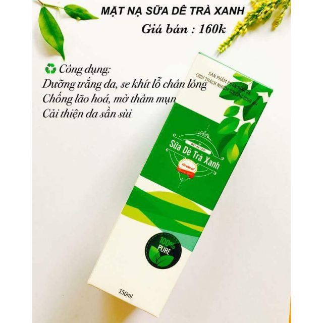 Mặt nạ sữa dê trà xanh Cầu Bình An