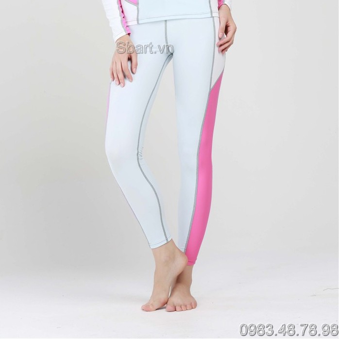 Quần Bơi Dài Tới Gót Nữ Sbart 922B Trắng Hồng