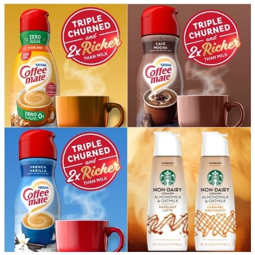 Kem sữa Coffee mate Nestle và Starbucks dạng lỏng các vị