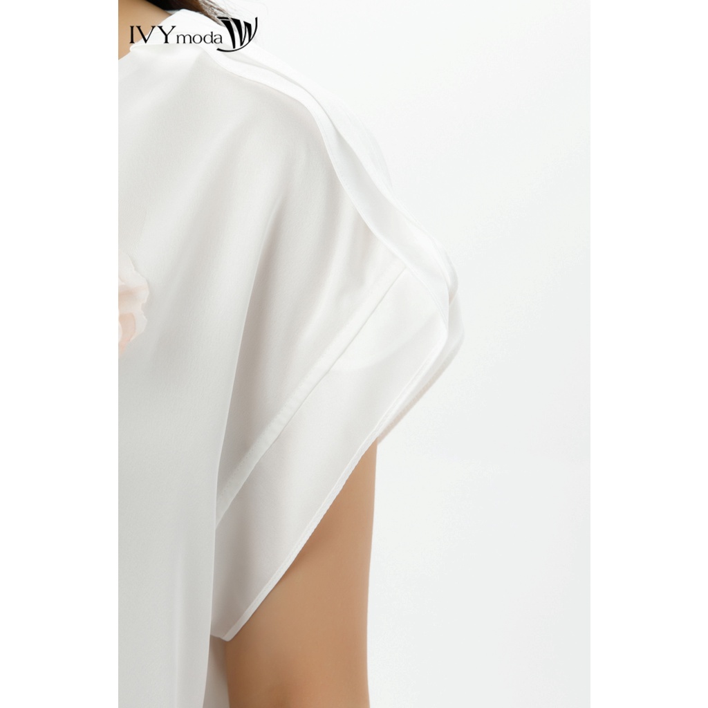 Áo cánh dơi nữ họa tiết hoa in nổi IVY moda MS 16M7465
