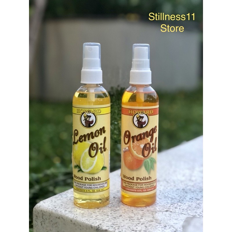 STILLNESS. Nước lau sạch bóng đồ gỗ nội ngoại thất hương chanh, hương cam. Lemon Oil, Orange oil.