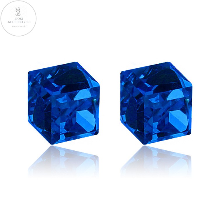 Khuyên Tai Nam Châm Khối Tinh Thể, Khuyên Tai Không Cần Bấm Lỗ (1 Đôi)