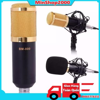 Micro thu âm không cần soundcard, MIC Thu Âm BM800 loại bỏ tạp âm, hút âm khá tốt - Hàng chính hãng BH 12 tháng