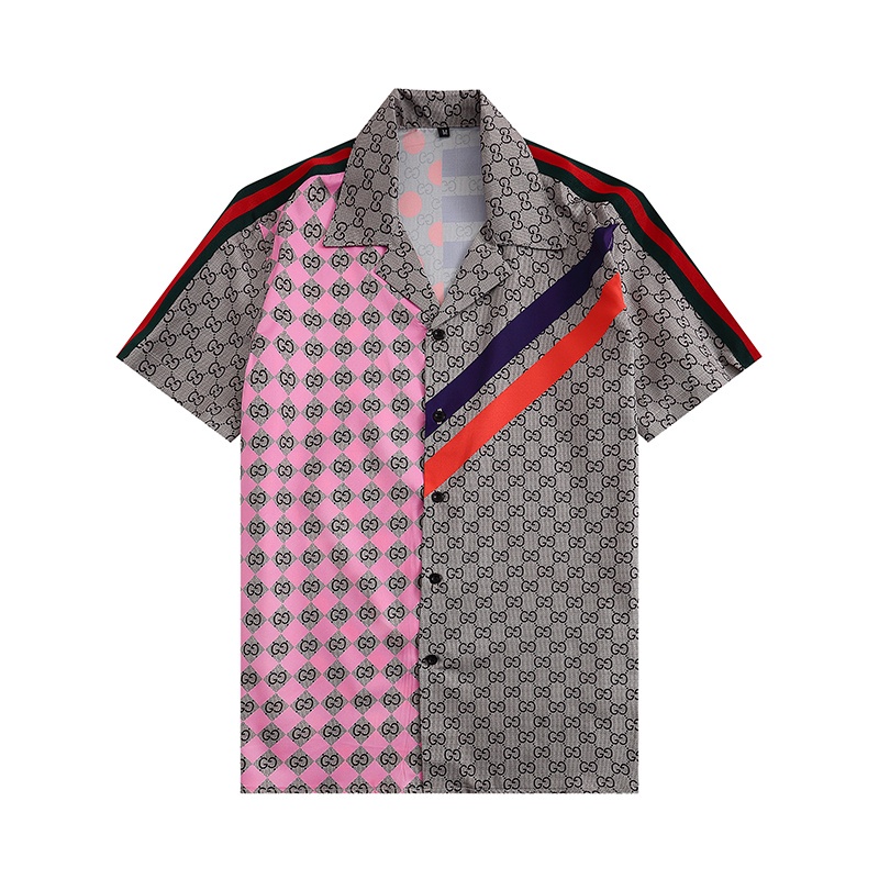 Gucci Áo Sơ Mi Tay Dài Họa Tiết In Thời Trang Sành Điệu Cho Nam