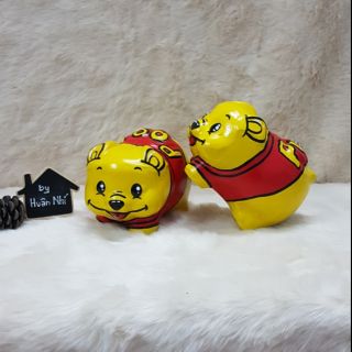 Heo đất handmade - gấu Pooh
