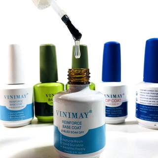 Sơn gel vinimay chính hãng 15ml,liên kết Base top cứng móng top lì kiềm dầu giọt nước top loang  top cường lực vinimay