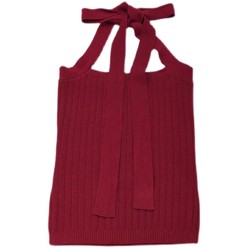 Áo Dệt Kim Cổ Yếm Phong Cách Hong Kong Cổ Điển Thời Trang Cho Nữ