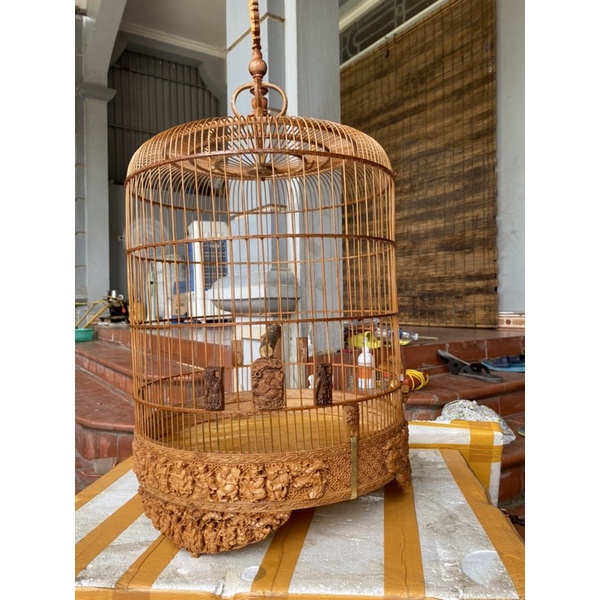 Lồng chim Chích Choè Lửa, Choè Than hàng tre già kỹ đục full lồng