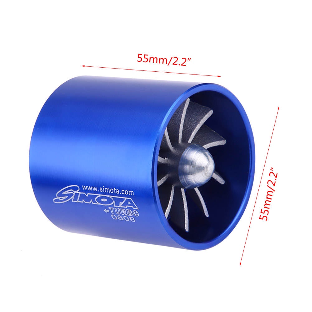 Car Air Intake Turbonator Single Fan Turbine Super Charger