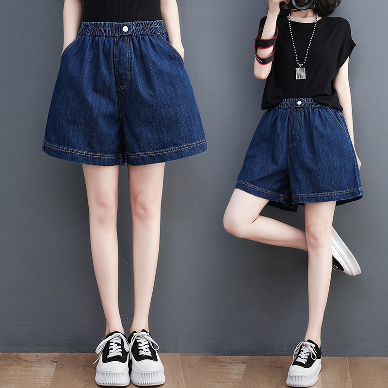 H96 Quần bò lửng bigsize cạp chun chất mềm trẻ trung