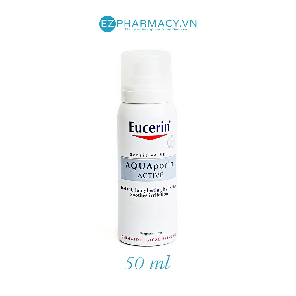 Xịt khoáng Eucerin dưỡng ẩm, chống lão hóa cho da nhạy cảm Eucerin Aquaporin Active 150ml