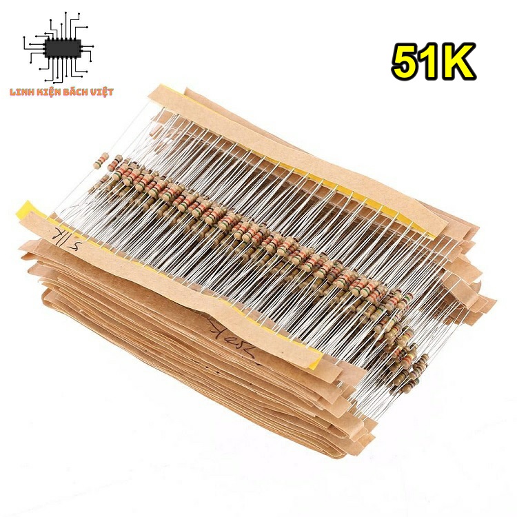 100 chiếc Điện trở 51K-1/4W