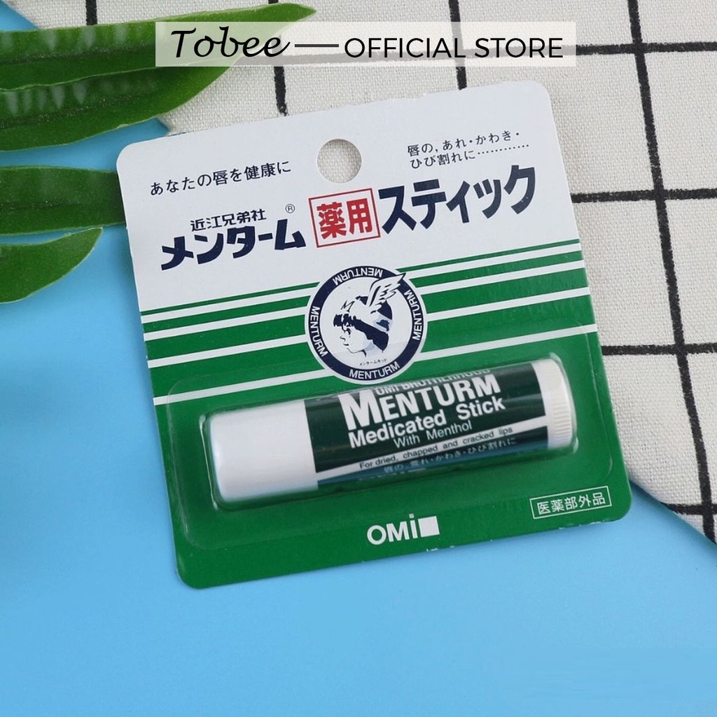 Son dưỡng môi Omi Menturm 4g chống môi khô nứt nẻ nội địa Nhật - Tobee